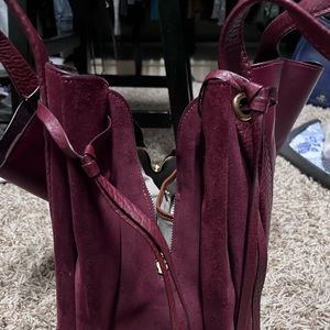 Large, dark red Coach bag